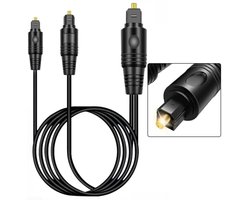 Digitale Optische Audio Splitter 1 tot 2, SPDIF Glasvezel Kabel voor Home Theater, voor PS4, voor Xbox, Soundbar - Zwart (3 meter)