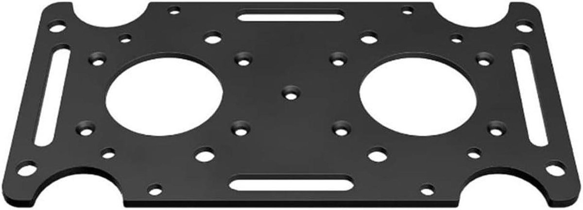 Mailbox Mounting Bracket, Rugged Steel Adapter Plate for 4 x 4 Wooden or Hollow Posts, 4mm Thick Black Mounting Hardware Kit