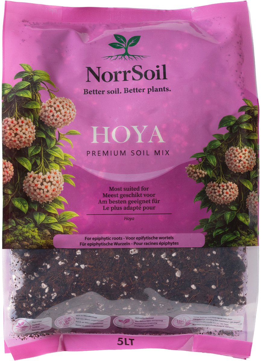 Norrsoil Anthurium Potgrond 5L – Premium Potgrond voor Anthurium, Flamingoplant, Bromelia en Tropische Kamerplanten – Turfvrij – 180 Dagen Organische Voeding