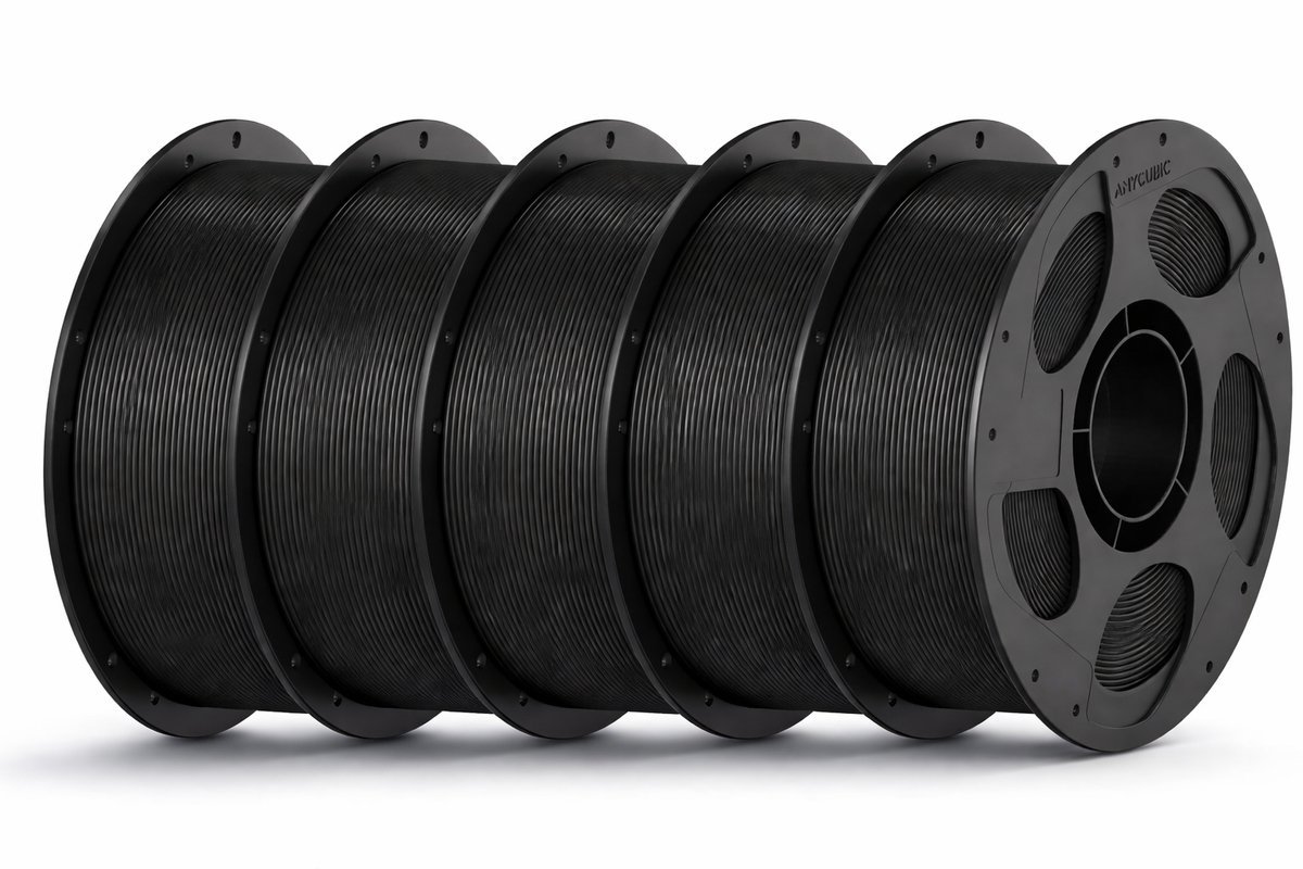 PLA Filament Zwart 5KG (5x1KG) 1.75mm met Spoel – Artillery Hoge Printkwaliteit – Snelle Levering, Morgen in Huis