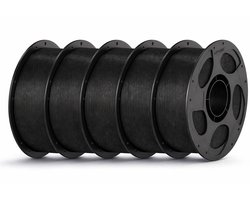 PLA Filament Zwart 5KG (5x1KG) 1.75mm met Spoel – Artillery Hoge Printkwaliteit – Snelle Levering, Morgen in Huis