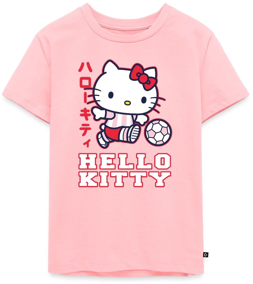 Hello Kitty Speelt Voetbal Premium T Shirt Kinderen