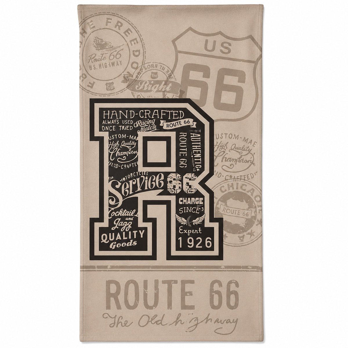 Route 66 Strandlaken 75 × 150 cm