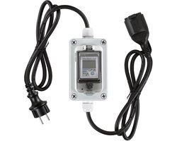 60A 230V kWh tussenmeter mobiele stroommeter met reset en stekker