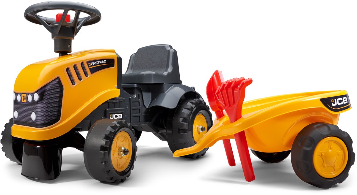 FALK Trekker JCB Oranje met aanhanger vanaf 1 jaar