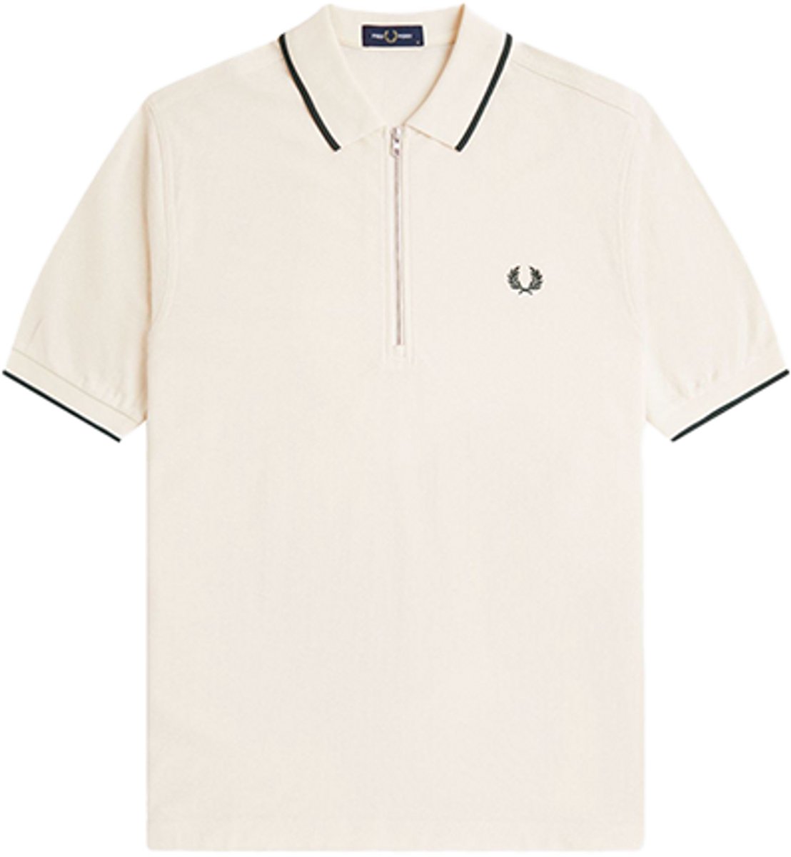 Fred Perry Crepe Pique Polo Shirt Creme
