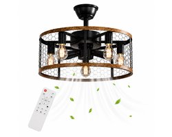 WERYOU® illuminAIR Plafondventilator - Plafonniere - Plafondventilator met Afstandsbediening - Plafondlamp - Plafond ventilator met Verlichting - Ventilator lamp
