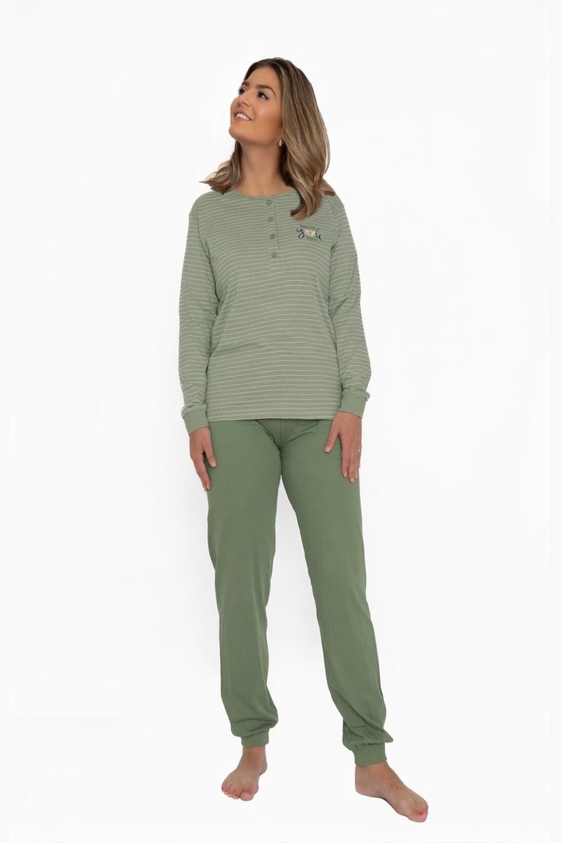 Cocodream Quality Cocodream - dames pyjama 611851 - 100% katoen - groen