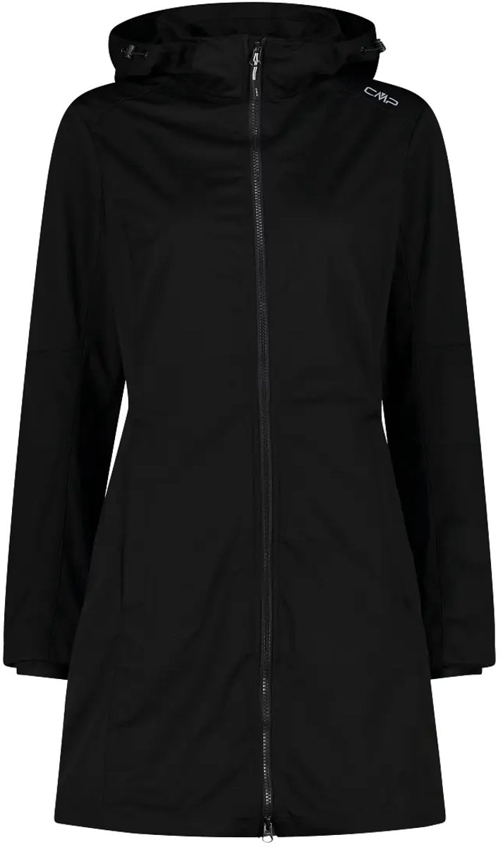Dames parka met rits en capuchon CMP Zwart