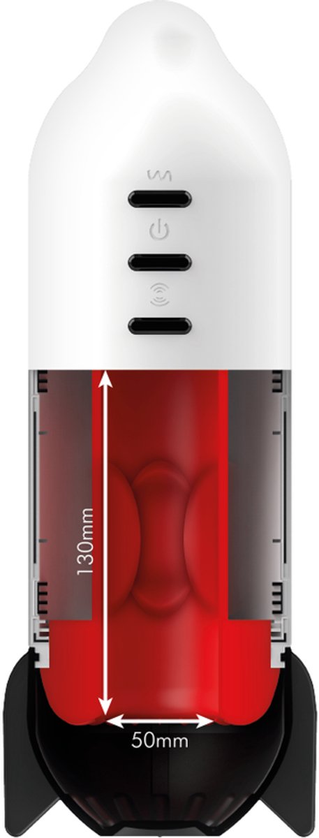 Jamyjob Rocket Masturbator - Masturbator - High Tech - Vibratie en Compressie - Superzacht