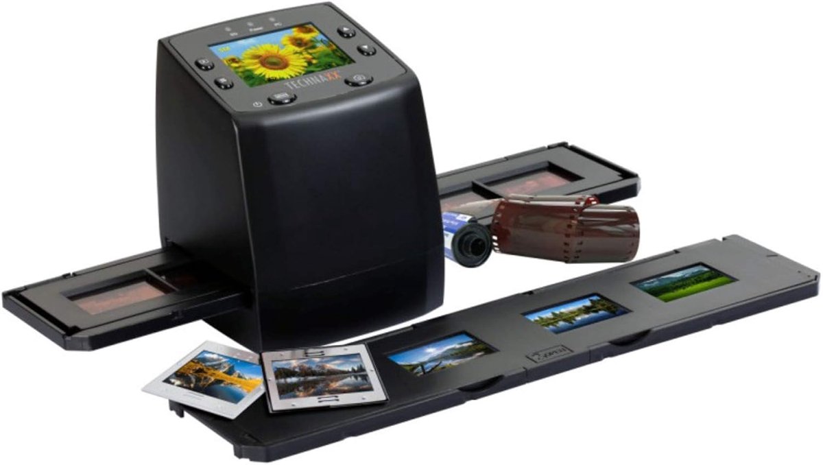 Film Scanner - Negatief Dia - Oude Foto's Digitaliseren - Stand-alone Werking - 5 Megapixel - Zwart