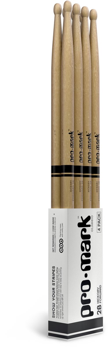ProMark TX2BW-4P Classic Forward 2B drumstokkenset (4 paar)