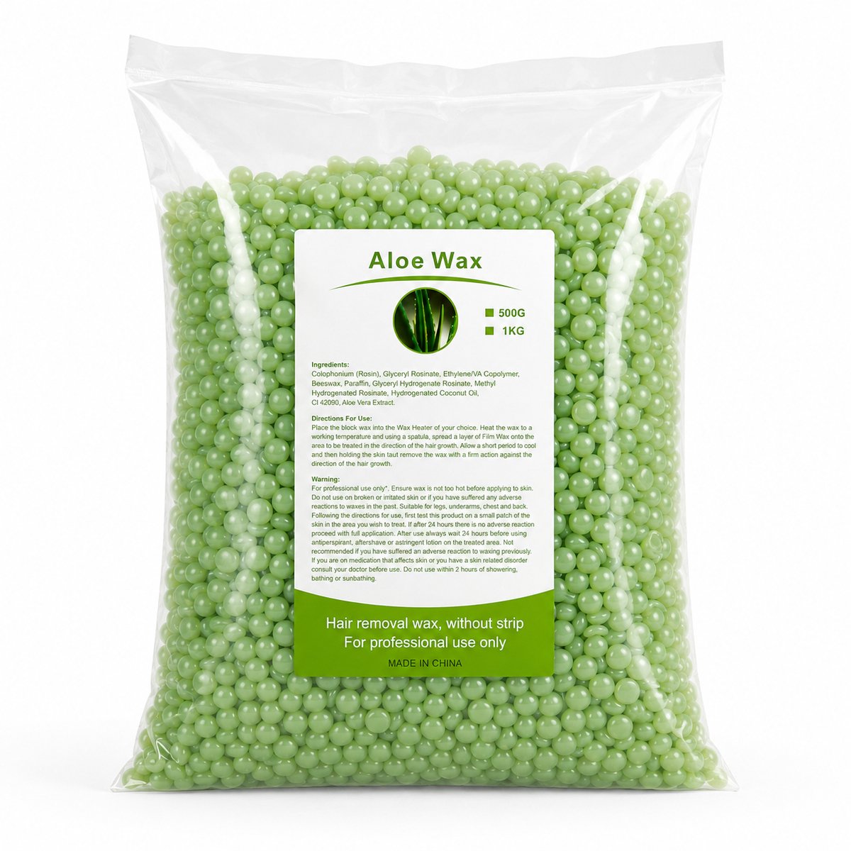 Wax Beans wax parels bonen 1kg korrels Aloë vera striploos ontharen
