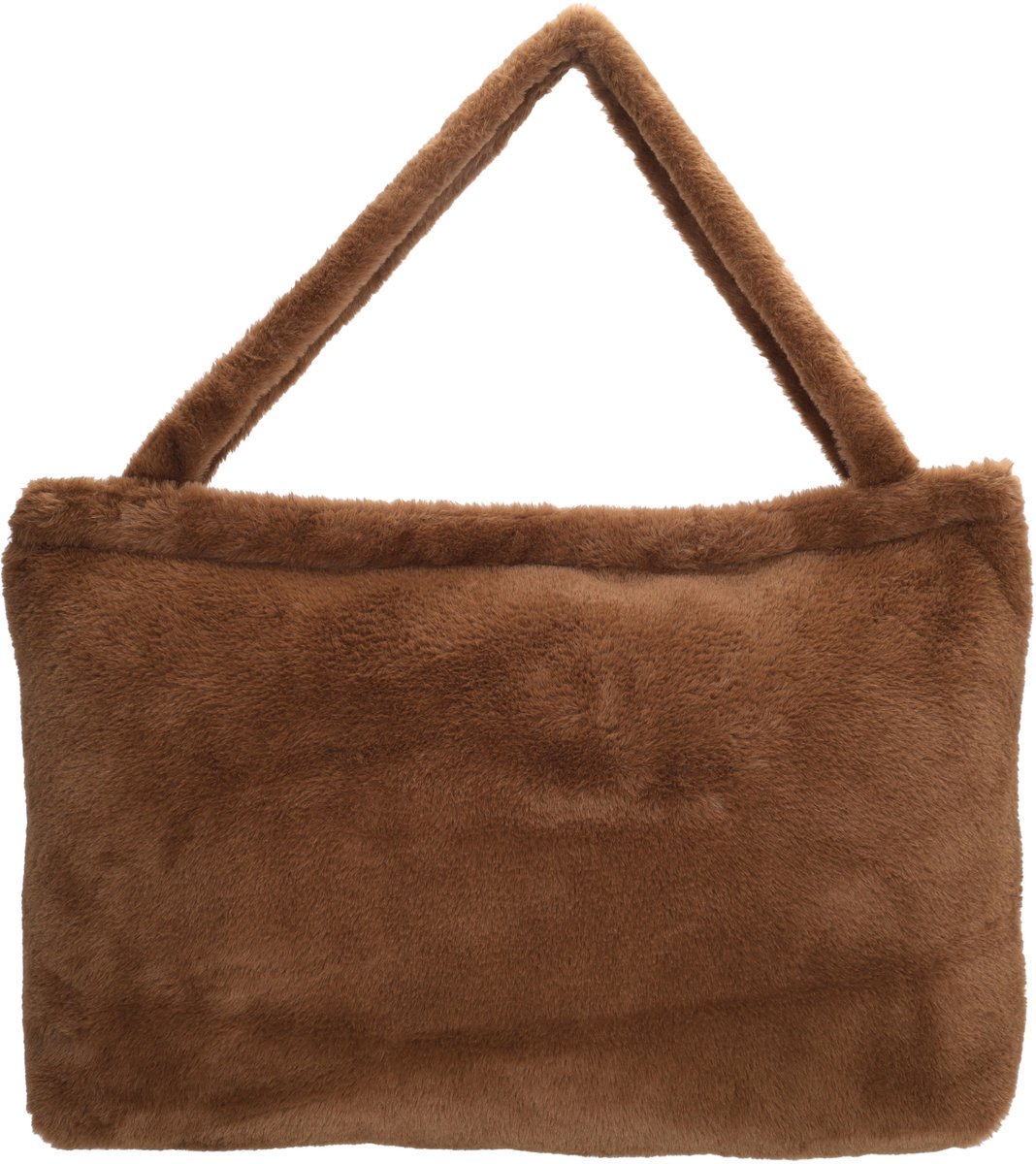 Beagles Barakaldo Shopper - Grote Tas - Bontlook - Schoudertas - Ruime Shopper - Dames Tas - Faux Fur - Tote Bag - Dames Tas - Mokka