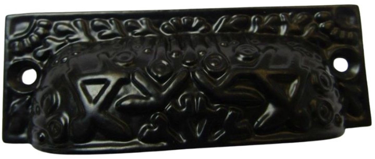 Rectangular Inca Cup handle Black on Iron