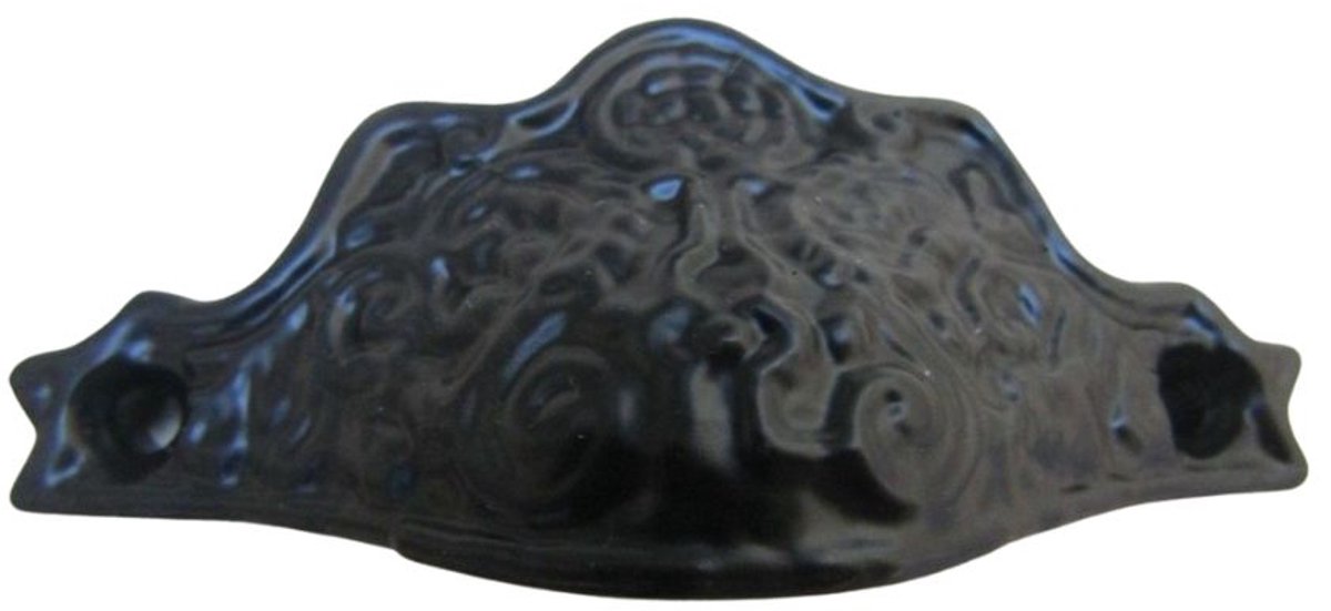 Bureau Cup Pull Handle Black Antique