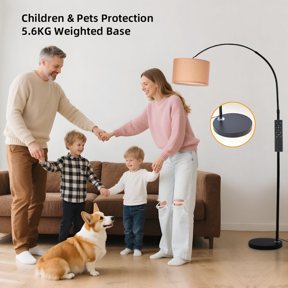 ANTENLICHT Moderne Vloerlamp - 9W LED met Afstandsbediening thumbnail 6