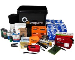 Allprepare Compleet Noodpakket - Minimaal 72 Uur Voorbereid - MRE-9 Noodrantsoen - Noodradio - Care Plus EHBO kit - Aanbevolen door de Overheid