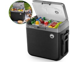 Toivo Elektrische Koelbox - 40 Liter - 12V en 230 volt - Auto - Camping Koelkast - Koelen en Verwarmen - Frigobox - Zwart
