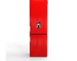 Nunki Large H2O – Koel-vriescombinatie – Waterdispenser – E-klasse – 268 liter – Front Hot Rod Red Gloss