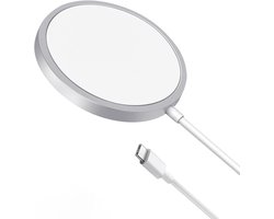 Magnetische Inductielader Geschikt voor iPhone – 15W Snelle Draadloze Inductielader Geschikt voor iPhone 17, 16, 15, 14, 13, 12 Pro Max/Air/Plus/Pro en Geschikt voor AirPods 4/3/2/Pro – Oplader Geschikt voor Samsung Galaxy