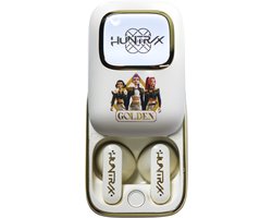 KPop Demon Hunters - Huntr/x - Golden - draadloze oordopjes - schuifdisplay met LED verlichting - met oplaadcase - touch control - lange batterijduur