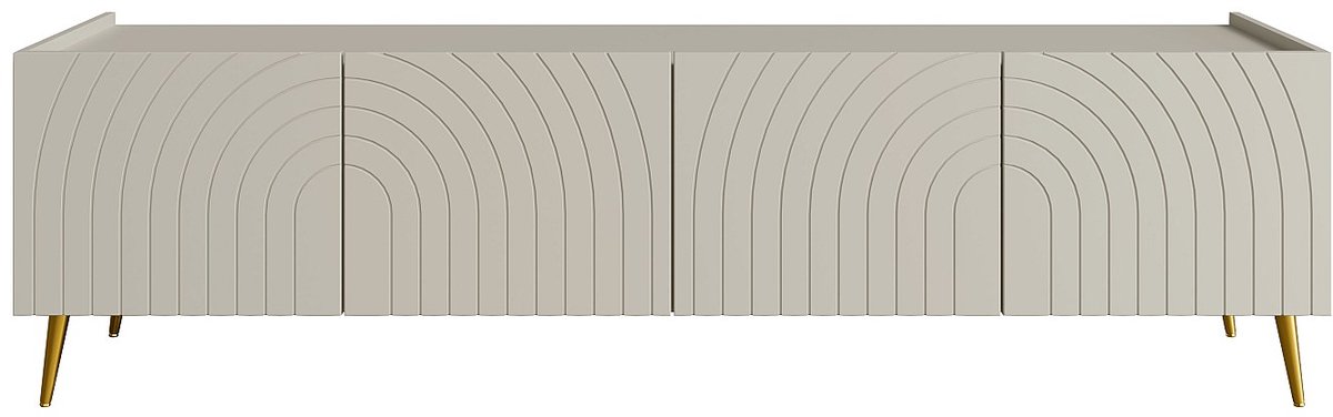 Vente-unique Tv-meubel met 4 deurtjes - Beige - NORSIM