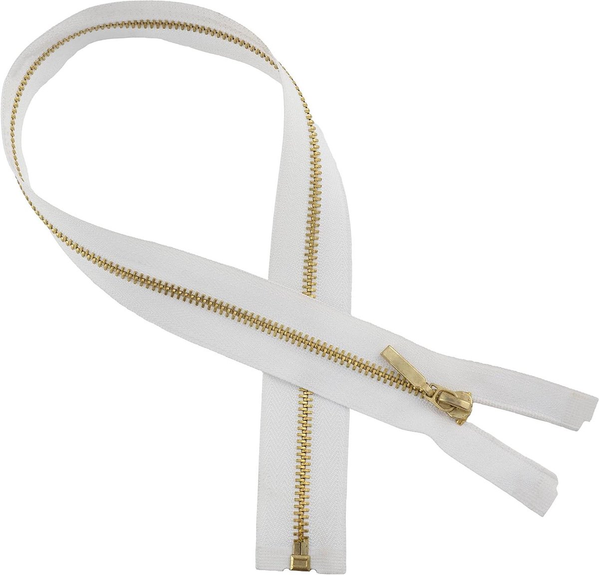 Afneembare Ritssluiting - Met Hanger Rits - Kleding Maken - Decoratieve Hanger - 50 cm - Wit