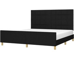 Bedframe met hoofdeinde - Ledikant Tweepersoons - Ontspannen Slapen - Verstelbaar Hoofdeinde - 160x200 cm - Zwart