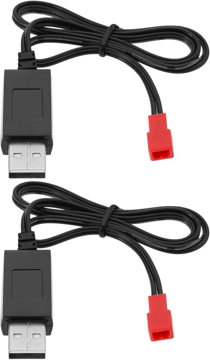 USB Oplaadkabel - Batterijlader Drone - RC Accu Laden - JST Vrouwelijke Plug - 63 cm - Zwart