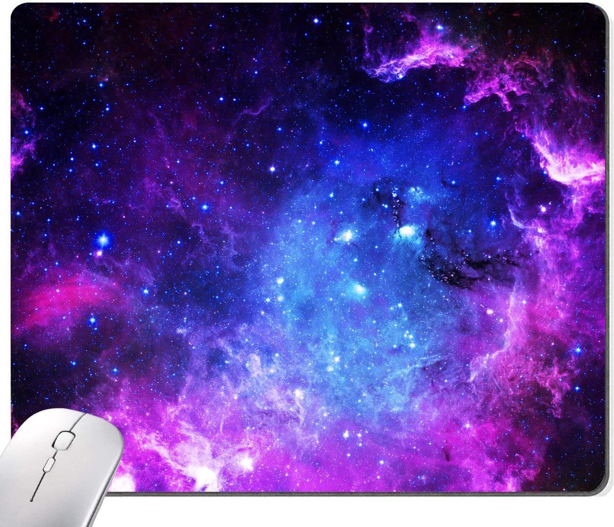 Muismat - Computer muismat - Kantoor werk - Antislip rubberen basis - 24 x 20 cm - Galaxy nevel