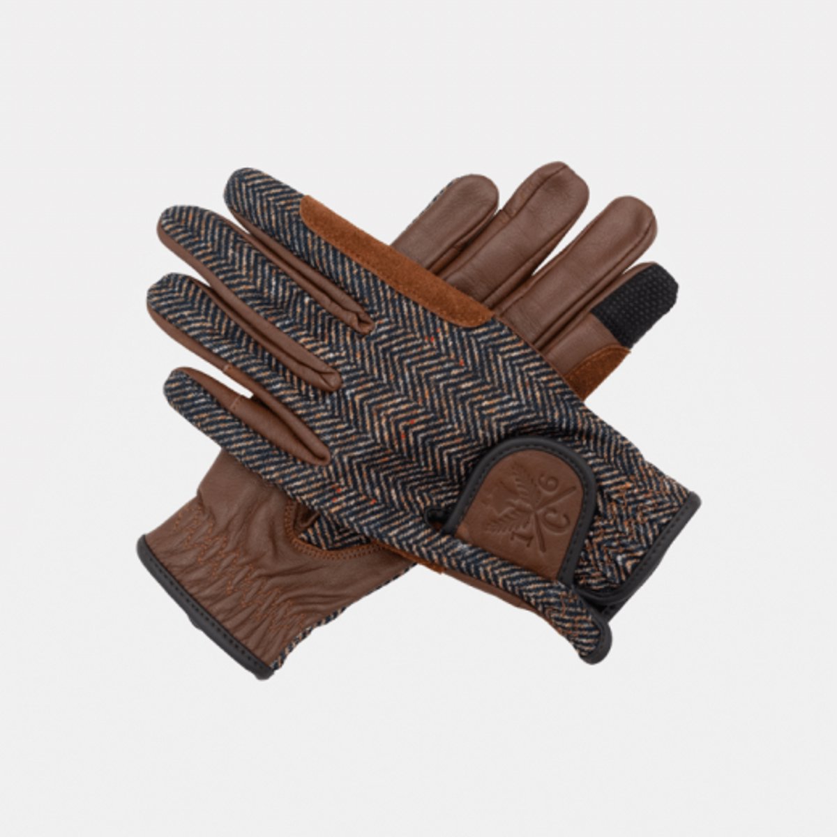 Sixteen Cypress - Tweed-look Rijhandschoenen - Vegan leder - Stretch - 7