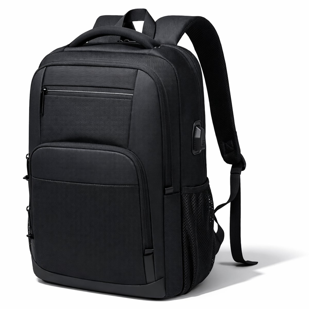 Laptop Rugzak 15.6 inch - Anti-diefstal - Waterbestendig - USB Oplaadpoort - Zwart