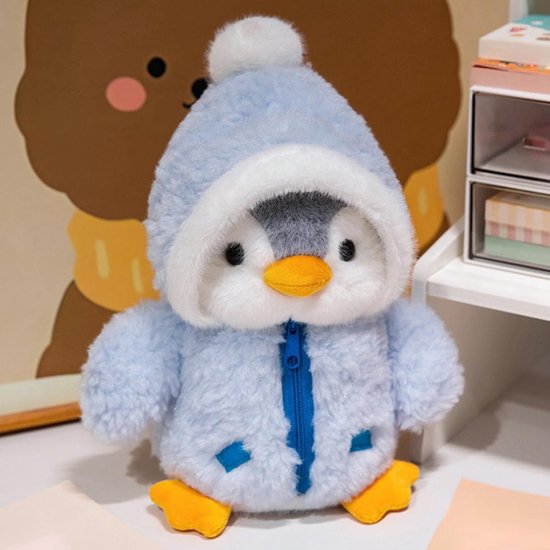 Pinguïn Pluche Dier - Knuffel Pinguïn Pop - Cadeau Geven - Afneembare Hoed - 25 cm - Blauw — afbeelding 4