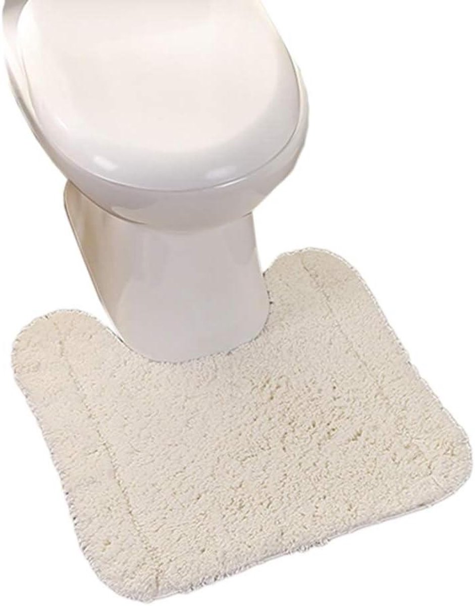 Badmat Katoen - Vloermat Douche - Badkamer Comfort - Handgetuft Pluche - 50x50cm - Wit