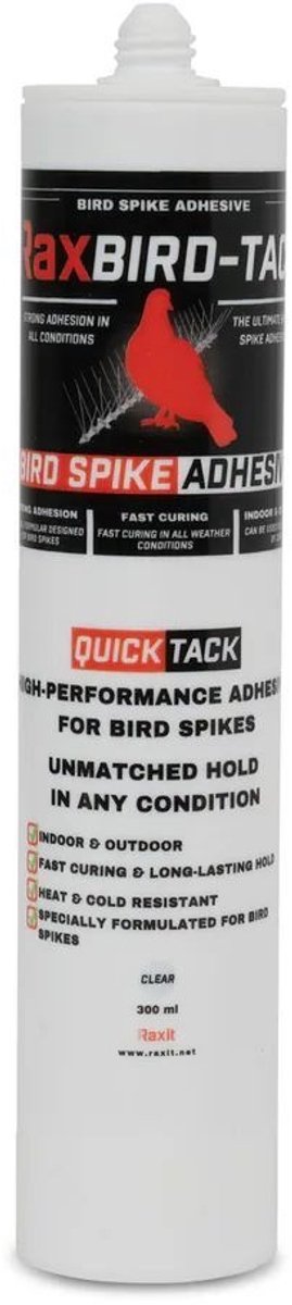 Raxit Raxbird-Tack Quick Tack 300ML Transparante kit voor duivenpinnen