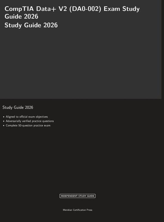 Meridian Certification Press Study Guides- CompTIA Data+ V2  ... - cover