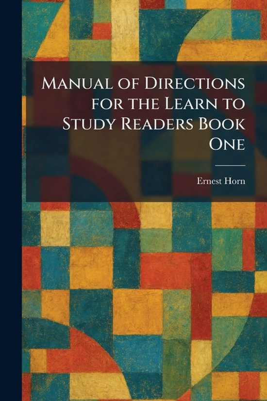 Manual of Directions for the Learn to Study Readers Book One - cover