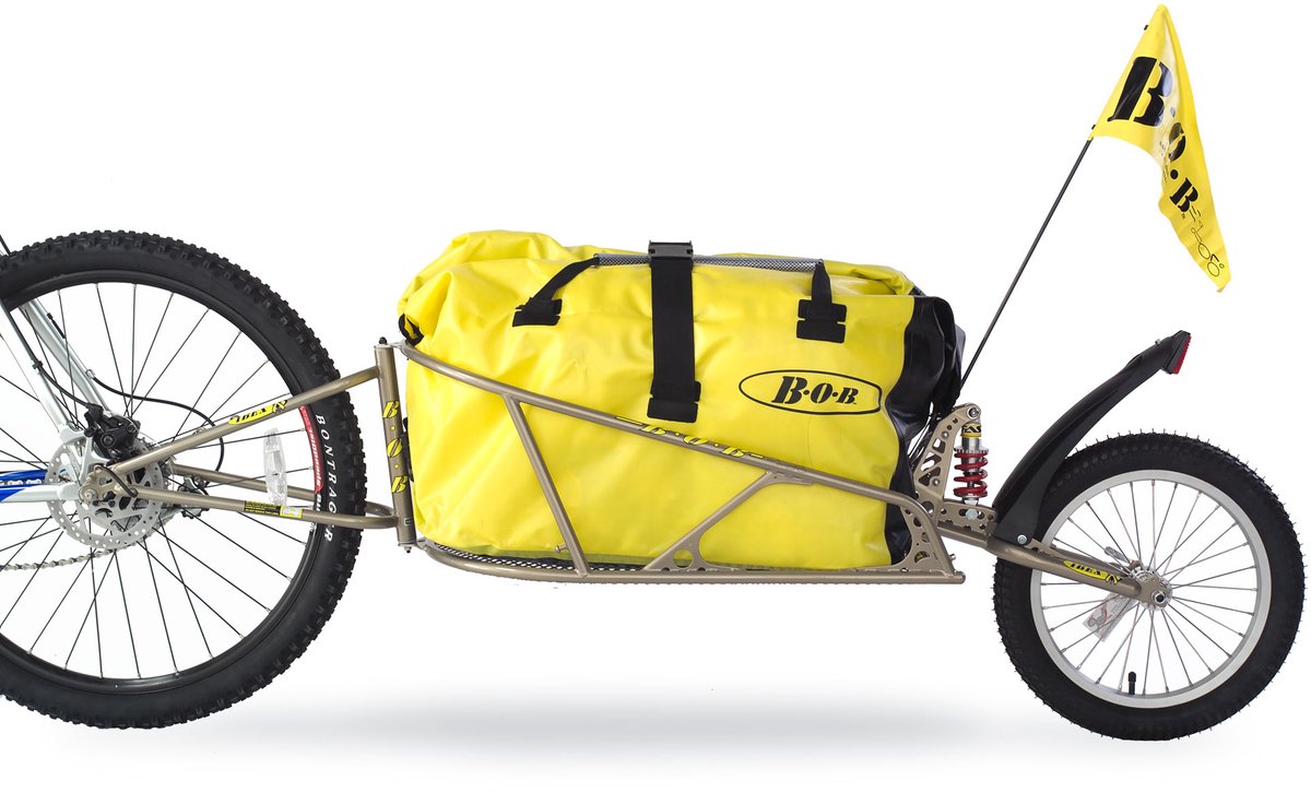 BOB IBEX, goud TR0514 voor ATB 28"/29", met snelspanner en BOB zak, fietskar - fietstrailer