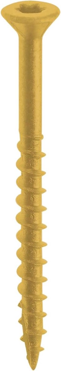 Dekschroeven - Terrasschroeven Houtschroeven - Exterieur Houtprojecten - Tan Ruspert Coating - 3 inch 250 stuks - Bruin