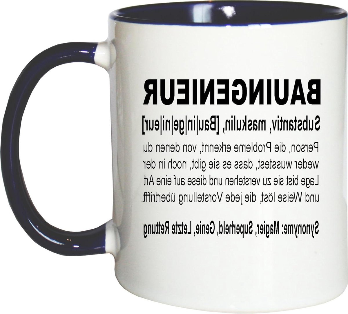 Koffiemok Grappige Tekst - Theekop Cadeau - Koffie Drinken - Dubbelzijdig Bedrukt - 330 ml - Wit
