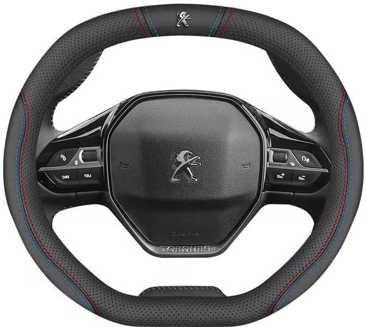 Autostuurhoes Set - Stuurhoes Wielhoes - Auto Interieur Beschermen - Sportieve Stijl - Voor Peugeot 3008/5008 GT - normal
