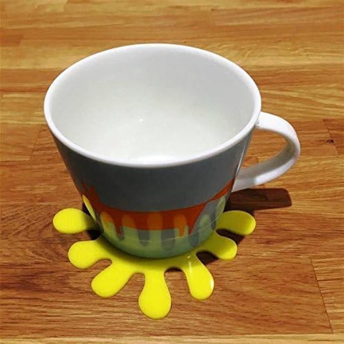 Onderzetters - Coasters - Dranken Beschermen - Onbreekbaar Acryl - 105 mm x 100 mm - Geel