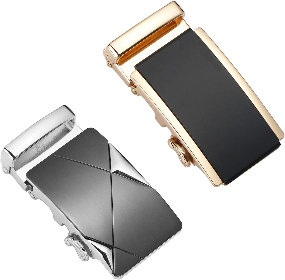 Automatische Ratchet Gesp voor Heren - 2 Stuks Luxe Leer Riem Gesp Vervangingsgesp voor Comfort en Stijl