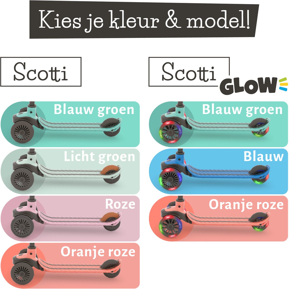 Chillafish Kinderstep 3 Jaar met drie LED wielen - Blauw - Lichtgewicht Glow step jongens en meisjes met afneembaar stuur en voetrem - Aanpasbaar in hoogte - Leun-om-te-sturen - Extra grip handgrepen - Geen batterijen nodig - Model Scotti Glow 3 — afbeelding 12