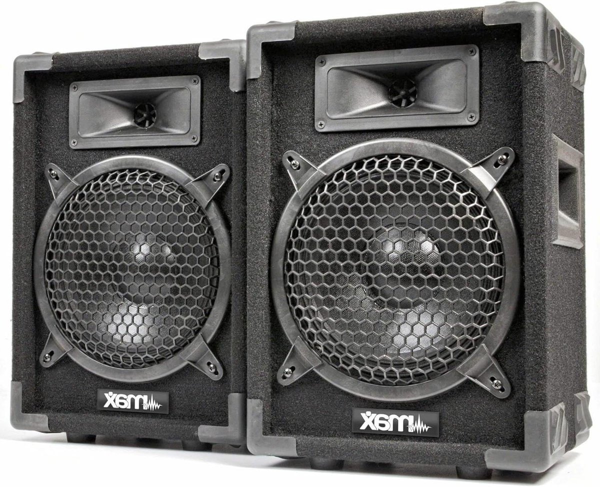Passieve Speakerset - Luidsprekers Boekenplank - Muziek Afspelen - 3-weg Systeem - 8 Inch Woofer - Zwart