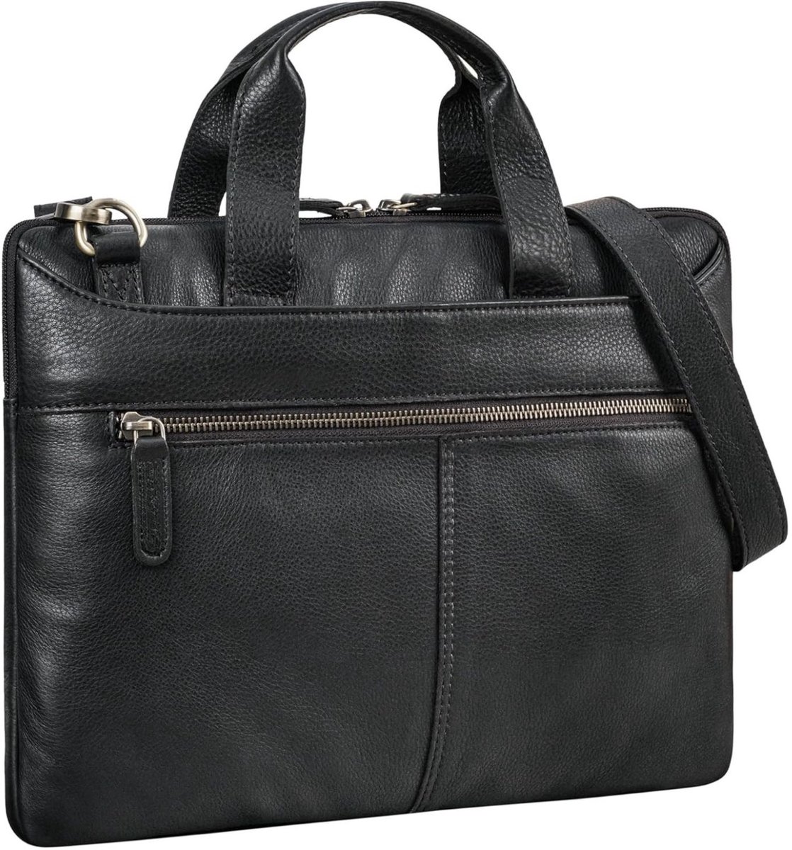 Leren Laptoptas - Laptoptas - Leren Tas - Luxe Leren Laptoptas - Werktas - Schoudertas - Business Tas - Leren Business Tas - 14 inch - Zwart - van Imperatoris