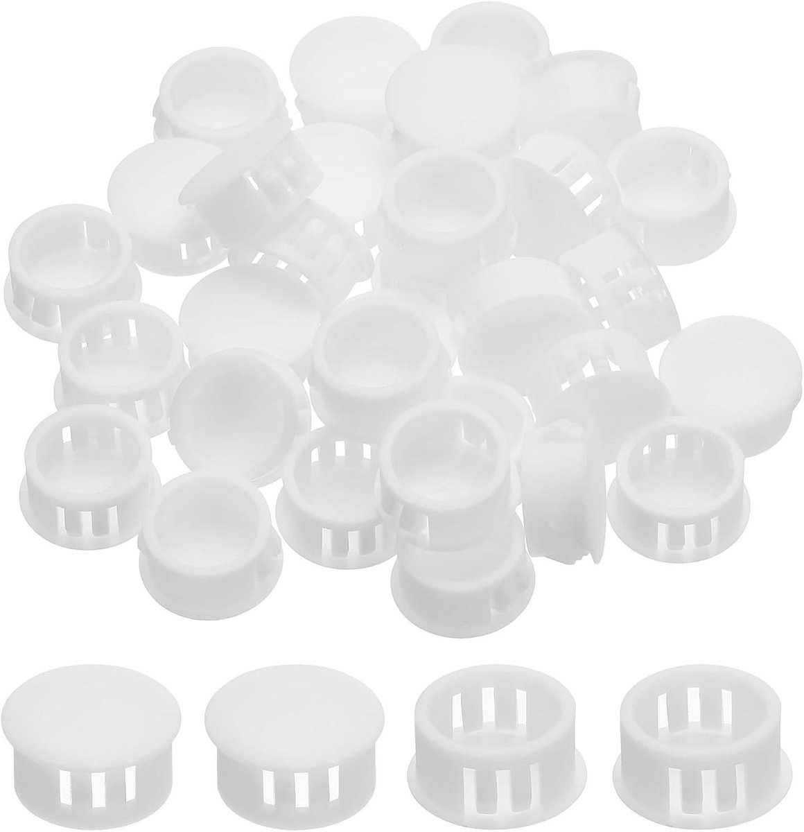 Kunststof Gatpluggen - Schroefgatpluggen Afdekking - Gaten Afdekken - Verdikt Nylon Ontwerp - 19mm Gatdiameter - Wit