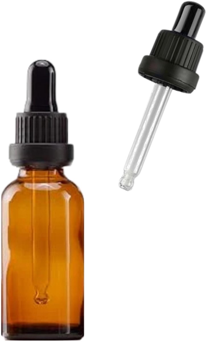 Pipetflesje 20ml 1 stuk - Glazen Flesje met Pipet - Pipetflesjes met Garantiesluiting
