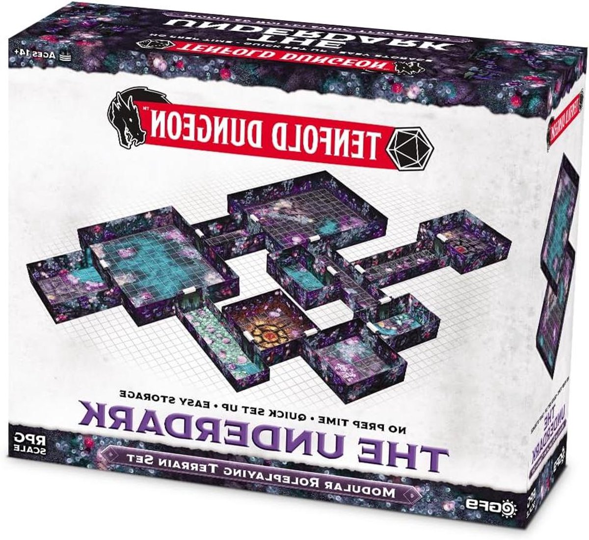 Dungeon Terrein - RPG Setting Speelbord - Tabletop Gaming - 3D Immersief - 370 x 300 x 62mm - Multicolor